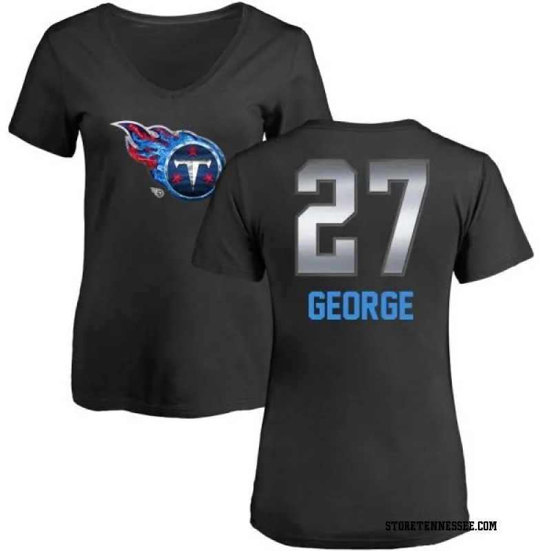Black Women's Eddie George Tennessee Titans Midnight Mascot T-Shirt